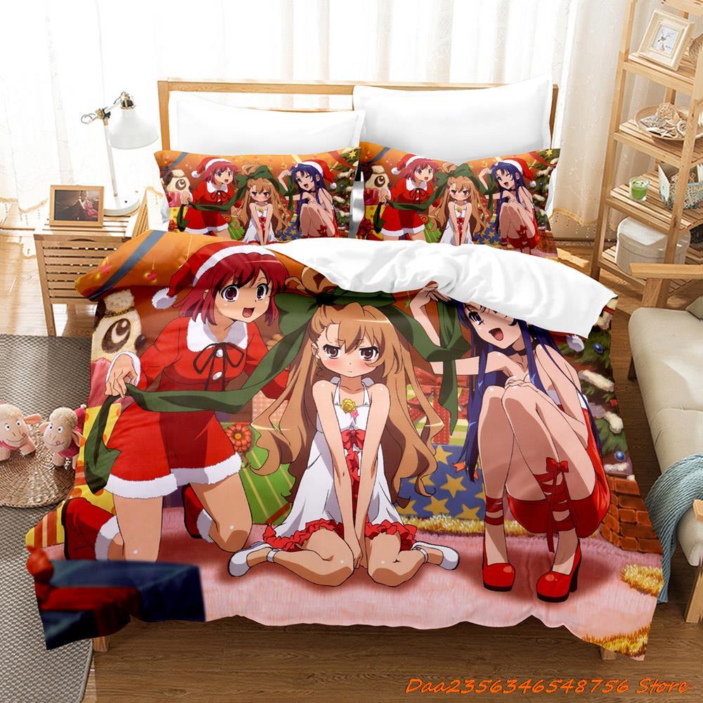 Toradora Beding Set Carton Anime thre-piece set Adult People Kid Bedrom with Soft Fabric Duvetcover Sets 3D Kawai Young Girls roupa de cama casal 100*200cm Single
Toradora Beding Set Carton Anime thre-piece set Adult People Kid Bedrom with Soft Fabric Duvetcover Sets 3D Kawai Young Girls roupa de cama casal 100*200cm Single