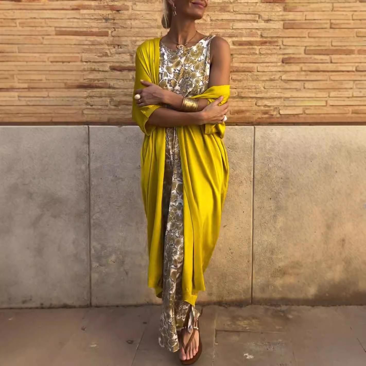 Women s Floral Sleeveless Jumpsuit with Yellow Long Open Cardigan, Casual Summer Outfit S жёлтый
Women s Floral Sleeveless Jumpsuit with Yellow Long Open Cardigan, Casual Summer Outfit S жёлтый