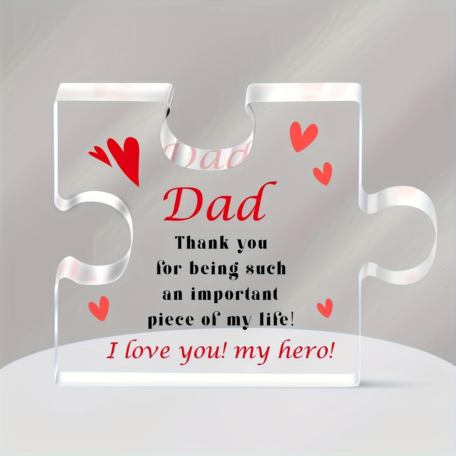 Dad Birthday Gifts, Daughter Son Birthday Gifts for Dad, Premium Acrylic Puzzle Keepsakes, Extra Christmas Gifts for Dad, Nurseries, Home Desk Living 8.5*7cm
Dad Birthday Gifts, Daughter Son Birthday Gifts for Dad, Premium Acrylic Puzzle Keepsakes, Extra Christmas Gifts for Dad, Nurseries, Home Desk Living 8.5*7cm