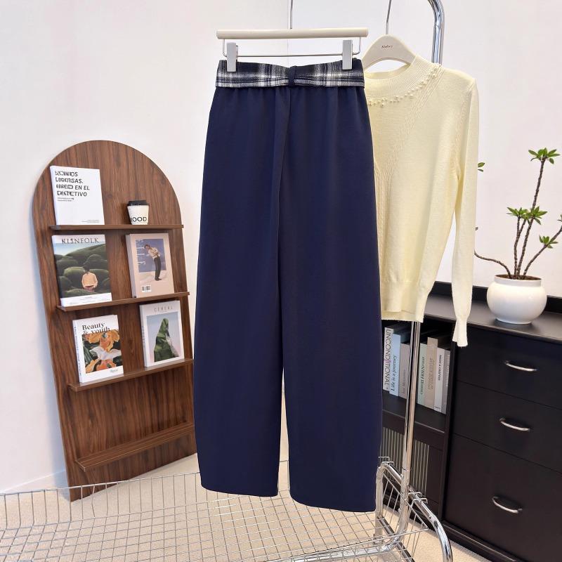 With Plaid Belt Brushed Thickened Curved Leg Sweatpants Winter New Women s Elastic Waist Fashionable Versatile Casual Long Pants L синій
With Plaid Belt Brushed Thickened Curved Leg Sweatpants Winter New Women s Elastic Waist Fashionable Versatile Casual Long Pants L синій