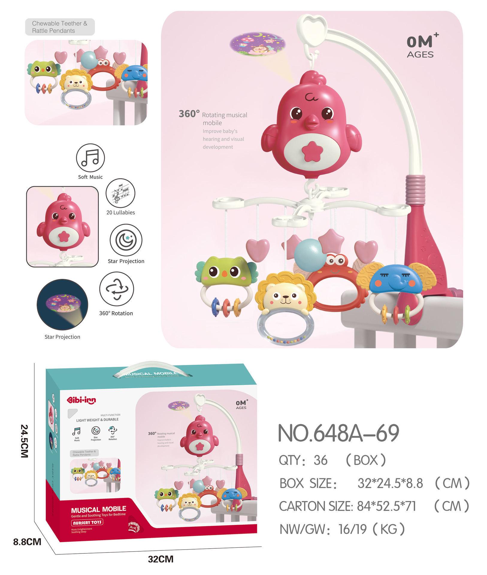 Newborn Crib Mobile: Soothing Projection & Rattle Toy for 0-1 Year Olds
Newborn Crib Mobile: Soothing Projection & Rattle Toy for 0-1 Year Olds