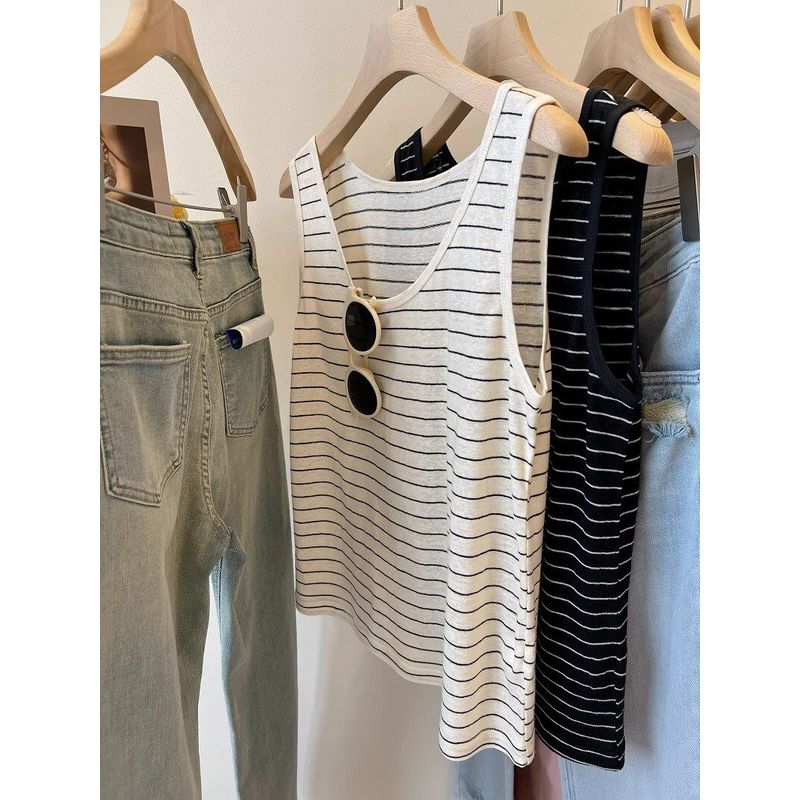 Soft and Comfortable, Cool and Breathable Drape Slimming Thin Stripes Inner Match Sleeveless Camisole for Women Outwear Summer Rice Sticks XL
Soft and Comfortable, Cool and Breathable Drape Slimming Thin Stripes Inner Match Sleeveless Camisole for Women Outwear Summer Rice Sticks XL
