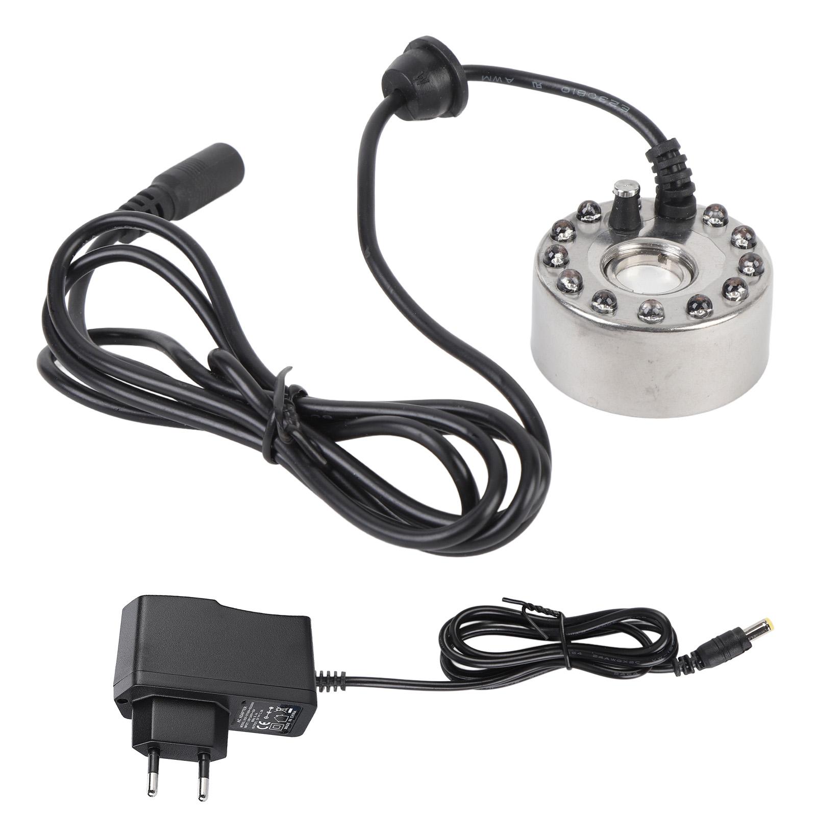 Mist Maker Fogger Water Fountain Atomizer 12 Color LED Lights 16 MM Plate Zinc Alloy Fog Mist EU Plug
Mist Maker Fogger Water Fountain Atomizer 12 Color LED Lights 16 MM Plate Zinc Alloy Fog Mist EU Plug