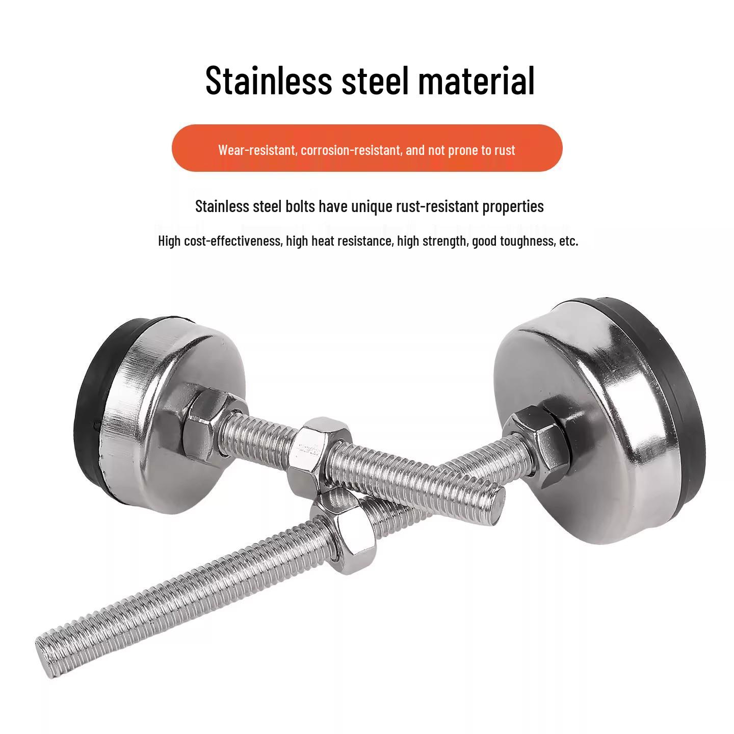 304 Stainless Steel Adjustable Anti-Slip Leveling Foot with Adhesive - Available in Sizes M5 to M20 Φ35xM6x40mm set of 1
304 Stainless Steel Adjustable Anti-Slip Leveling Foot with Adhesive - Available in Sizes M5 to M20 Φ35xM6x40mm set of 1