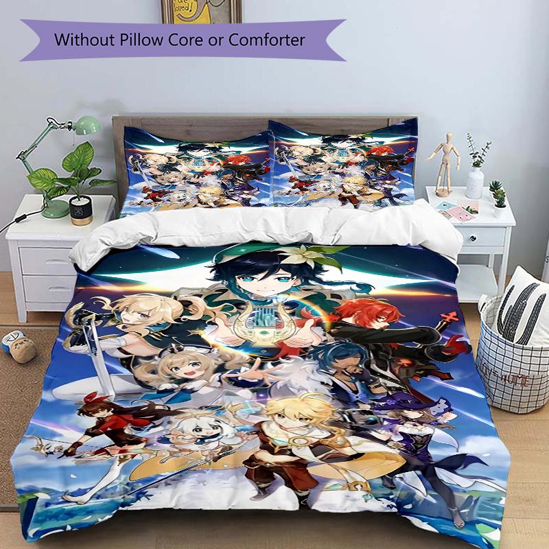 3pcs Anime Cartoon Design Comforter Set with One Quilt Cover and Two Pillowcases (No Core) - Home Decor, Festival Gift, Polyester Fabric, Suitable for 135x200cm
3pcs Anime Cartoon Design Comforter Set with One Quilt Cover and Two Pillowcases (No Core) - Home Decor, Festival Gift, Polyester Fabric, Suitable for 135x200cm