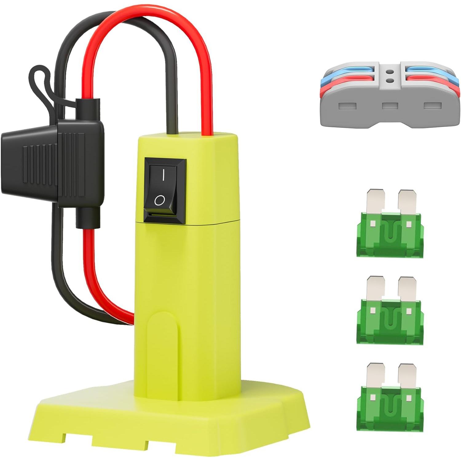 Power Wheel Battery Adapter for Ryobi Battery Adapter Battery Converter Kit 12 AWG Wire with Fuses and Connectors for Robotic RC
Power Wheel Battery Adapter for Ryobi Battery Adapter Battery Converter Kit 12 AWG Wire with Fuses and Connectors for Robotic RC