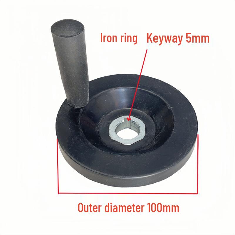 Wire Cutting Handwheel/Handle/Crank - 100MM Outer Diameter, 16/18MM Inner Hole 100mm outer, 16mm inner, slot 5, 1 piece
Wire Cutting Handwheel/Handle/Crank - 100MM Outer Diameter, 16/18MM Inner Hole 100mm outer, 16mm inner, slot 5, 1 piece