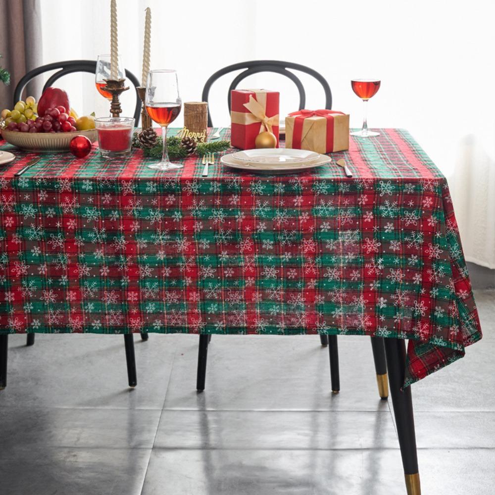 Christmas Tablecloth Rectangle Snowflake Retro Green Plaid Holiday Dining Table Decor 60cm*60cm
Christmas Tablecloth Rectangle Snowflake Retro Green Plaid Holiday Dining Table Decor 60cm*60cm