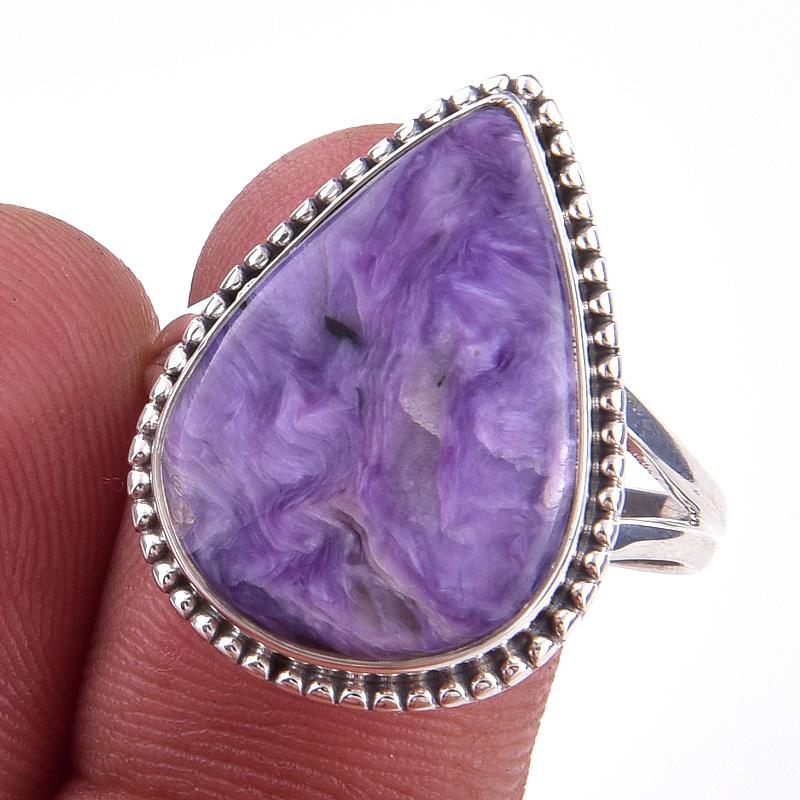 Кольцо из чистого серебра 925 пробы с натуральным чароитом, размер 10 J8F98
Кольцо из чистого серебра 925 пробы с натуральным чароитом, размер 10 J8F98