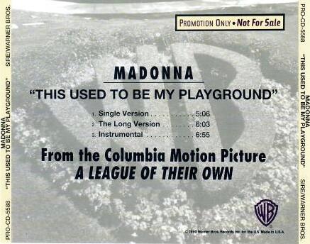 CD MADONNA - This Used To Be My Playground PROCD5588 Sire, Warner Br 1992 US Pop Used
CD MADONNA - This Used To Be My Playground PROCD5588 Sire, Warner Br 1992 US Pop Used