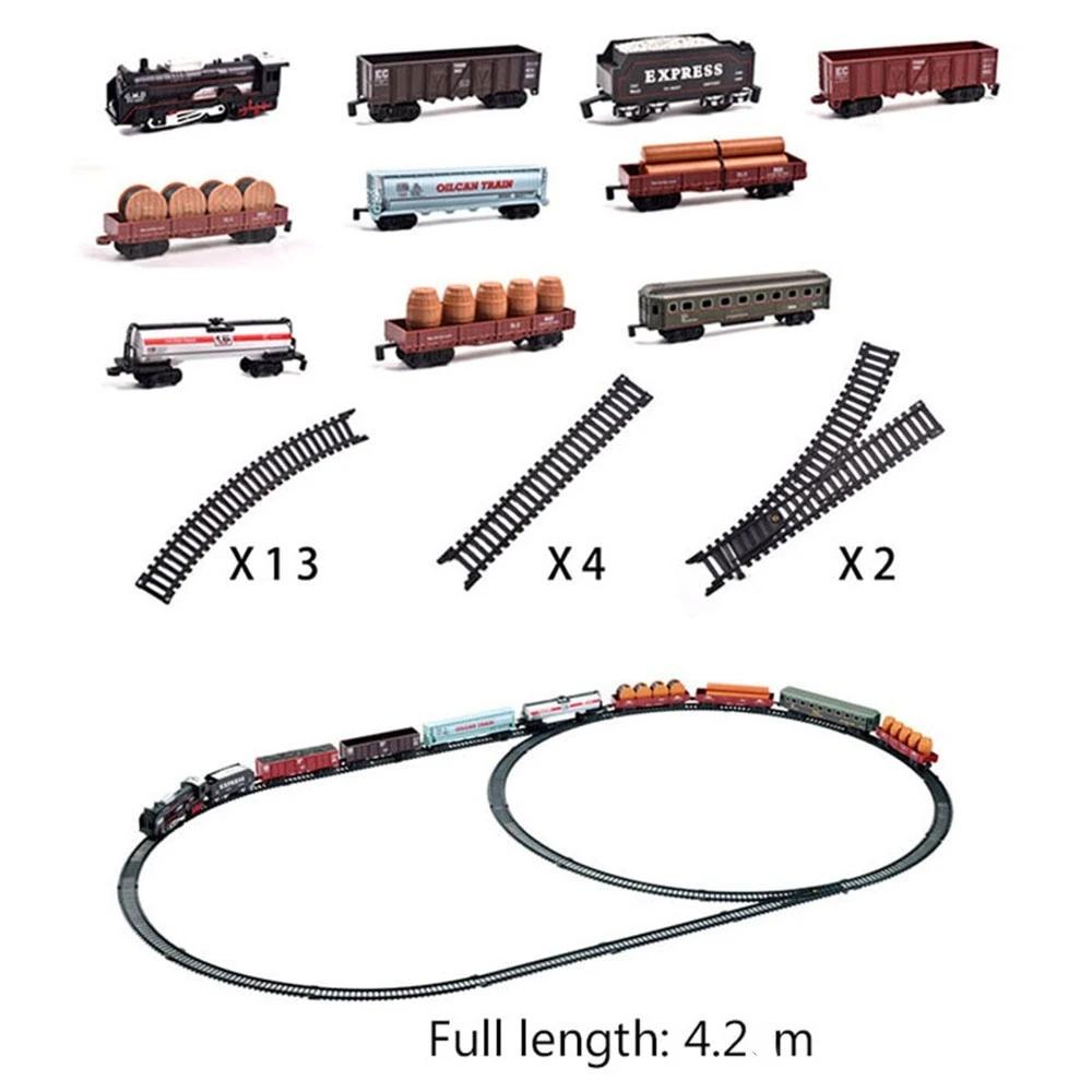 Kids Childrens Electric Smoke Simulation Classical Steam Train Track Toy Trains Scale Ratio Model Truck for Boys Girls Railway Railroad
Kids Childrens Electric Smoke Simulation Classical Steam Train Track Toy Trains Scale Ratio Model Truck for Boys Girls Railway Railroad