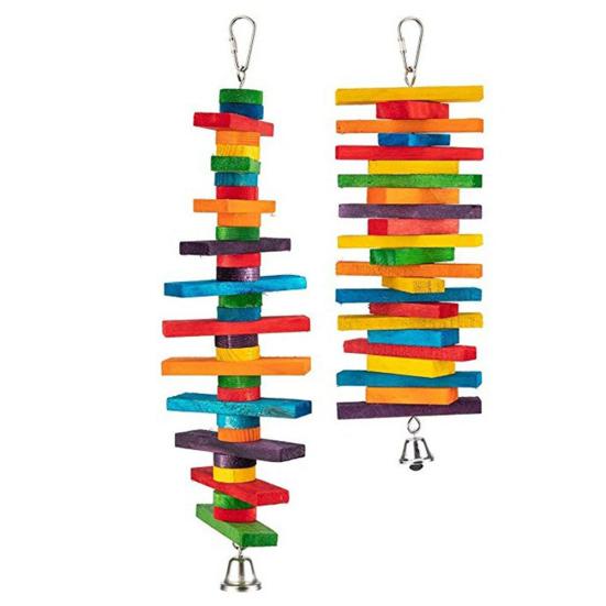 2Pcs Bird Parrot Bell Building Block Hanging Cage Bite-resistant Climb Chew Toy 2pcs
2Pcs Bird Parrot Bell Building Block Hanging Cage Bite-resistant Climb Chew Toy 2pcs