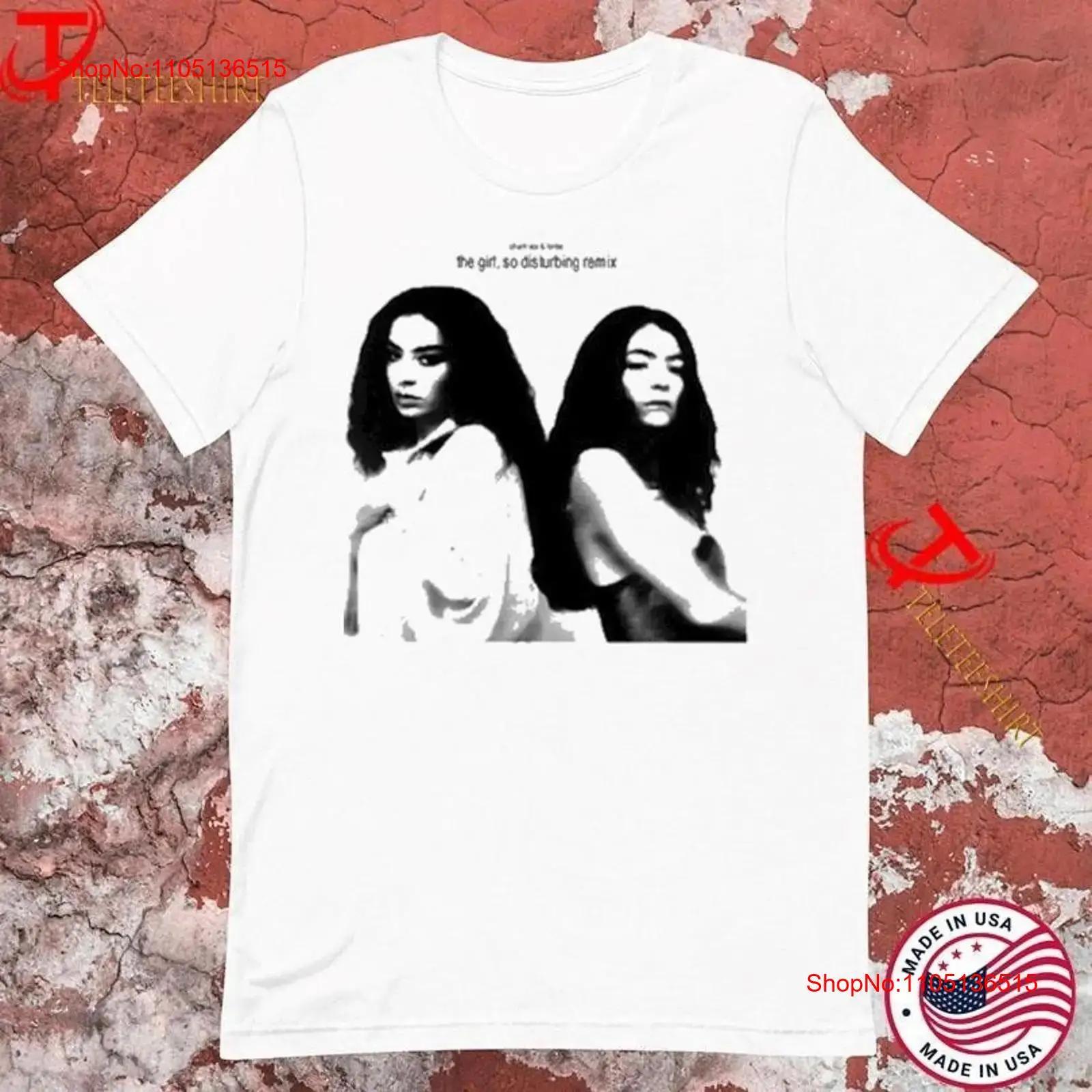 Charli Xcx And Lorde The Girl So Disturbing Remix T shirts vintage Washed Slightly homme Soft streetwear graphic Comfortable S разноцветный
Charli Xcx And Lorde The Girl So Disturbing Remix T shirts vintage Washed Slightly homme Soft streetwear graphic Comfortable S разноцветный