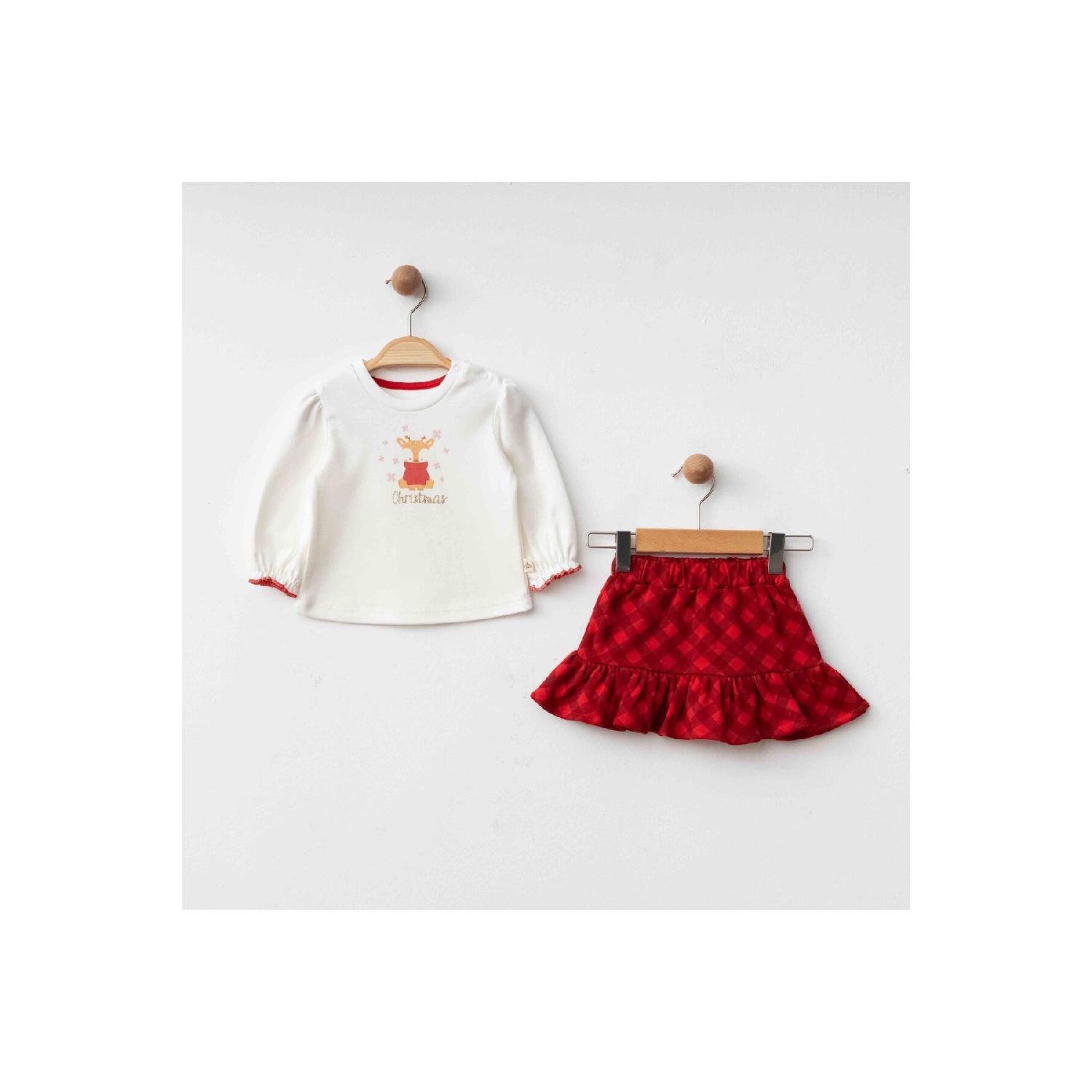 Baby Girl Deer Printed New Year Concept Sweat Skirt Set Of 2 68 cm красный 
Baby Girl Deer Printed New Year Concept Sweat Skirt Set Of 2 68 cm красный