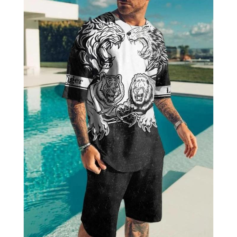 Мужские шорты комплекты с рисунком льва Fierce Beast повседневные уличные футболки шорты 2 шт комплекты 3D принт O-образный вырез спортивный костюм летний новый 5XL
Мужские шорты комплекты с рисунком льва Fierce Beast повседневные уличные футболки шорты 2 шт комплекты 3D принт O-образный вырез спортивный костюм летний новый 5XL