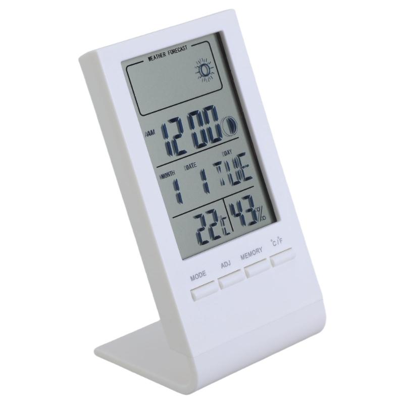 Thermometers Hygrometer with Time Alarm Clock Desktop Temperature Humidity Meter Gauge for Baby Room Home
Thermometers Hygrometer with Time Alarm Clock Desktop Temperature Humidity Meter Gauge for Baby Room Home