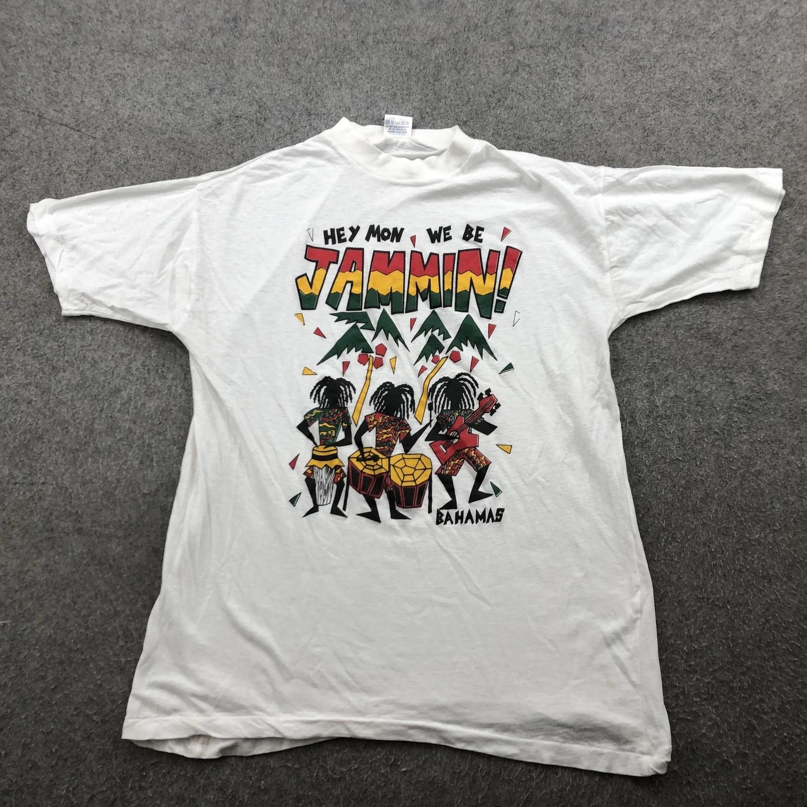 Vintage Bahamas Shirt Mens Large White Rasta Reggae Hey Mon We Be Jammin S
Vintage Bahamas Shirt Mens Large White Rasta Reggae Hey Mon We Be Jammin S