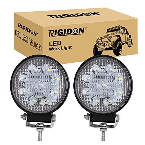RIGIDON 27W Work Light 4 Inch LED Work Light Deck Light Set of 2 Spotlight Backlight LED Light Bar General Purpose Compact LED Work Light 12v-24v
RIGIDON 27W Work Light 4 Inch LED Work Light Deck Light Set of 2 Spotlight Backlight LED Light Bar General Purpose Compact LED Work Light 12v-24v
