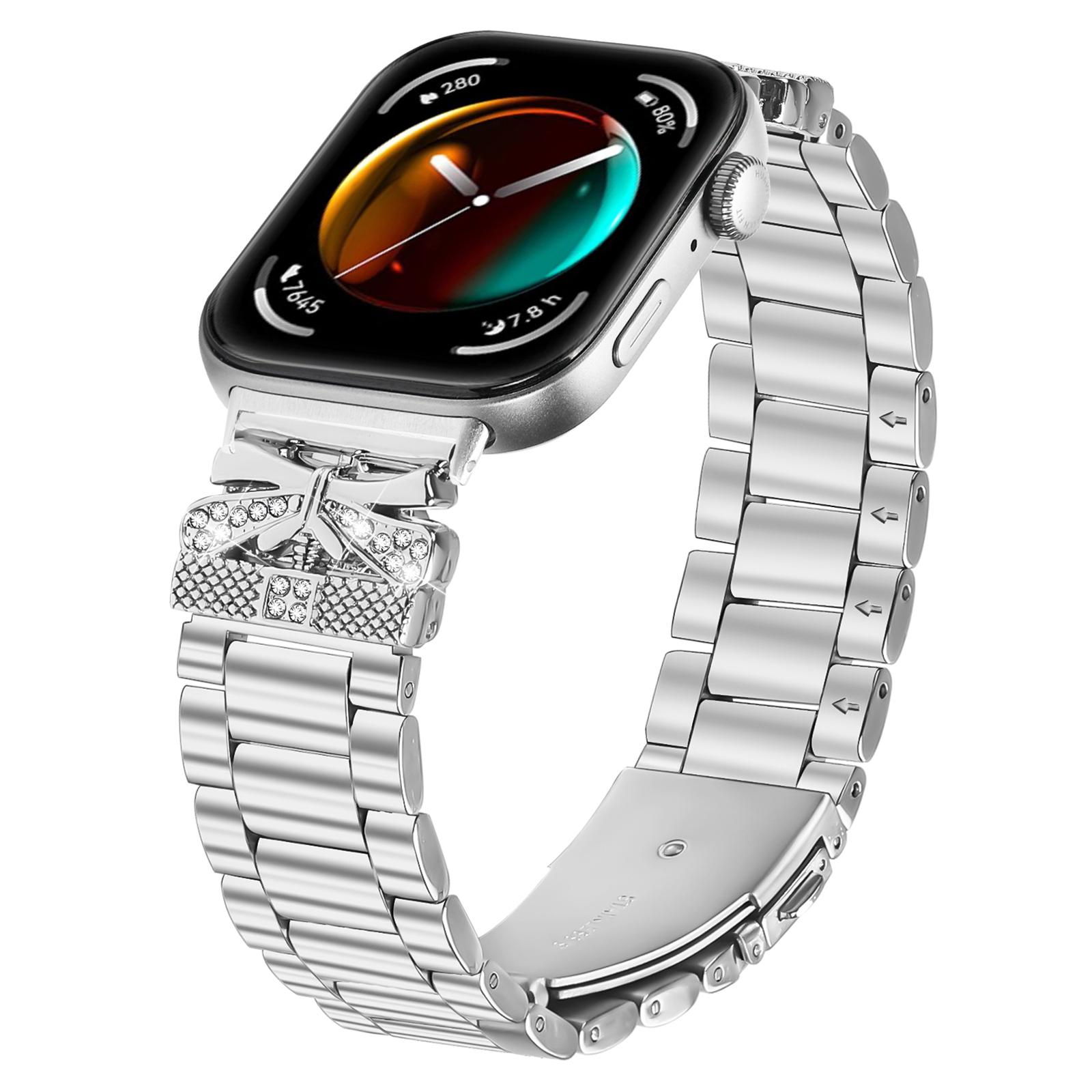For Huawei Watch Fit 3 Replacement Strap Butterfly Rhinestones Decor Silver Stainless Steel Watch Band As shown A
For Huawei Watch Fit 3 Replacement Strap Butterfly Rhinestones Decor Silver Stainless Steel Watch Band As shown A