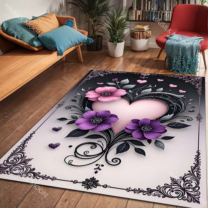 Heart-shaped Floral Gothic Style Pattern Carpet for Living Room Bedroom Sofa Home Decor Non-slip Floor Mat Luxury Gift 40cm x 60cm
Heart-shaped Floral Gothic Style Pattern Carpet for Living Room Bedroom Sofa Home Decor Non-slip Floor Mat Luxury Gift 40cm x 60cm