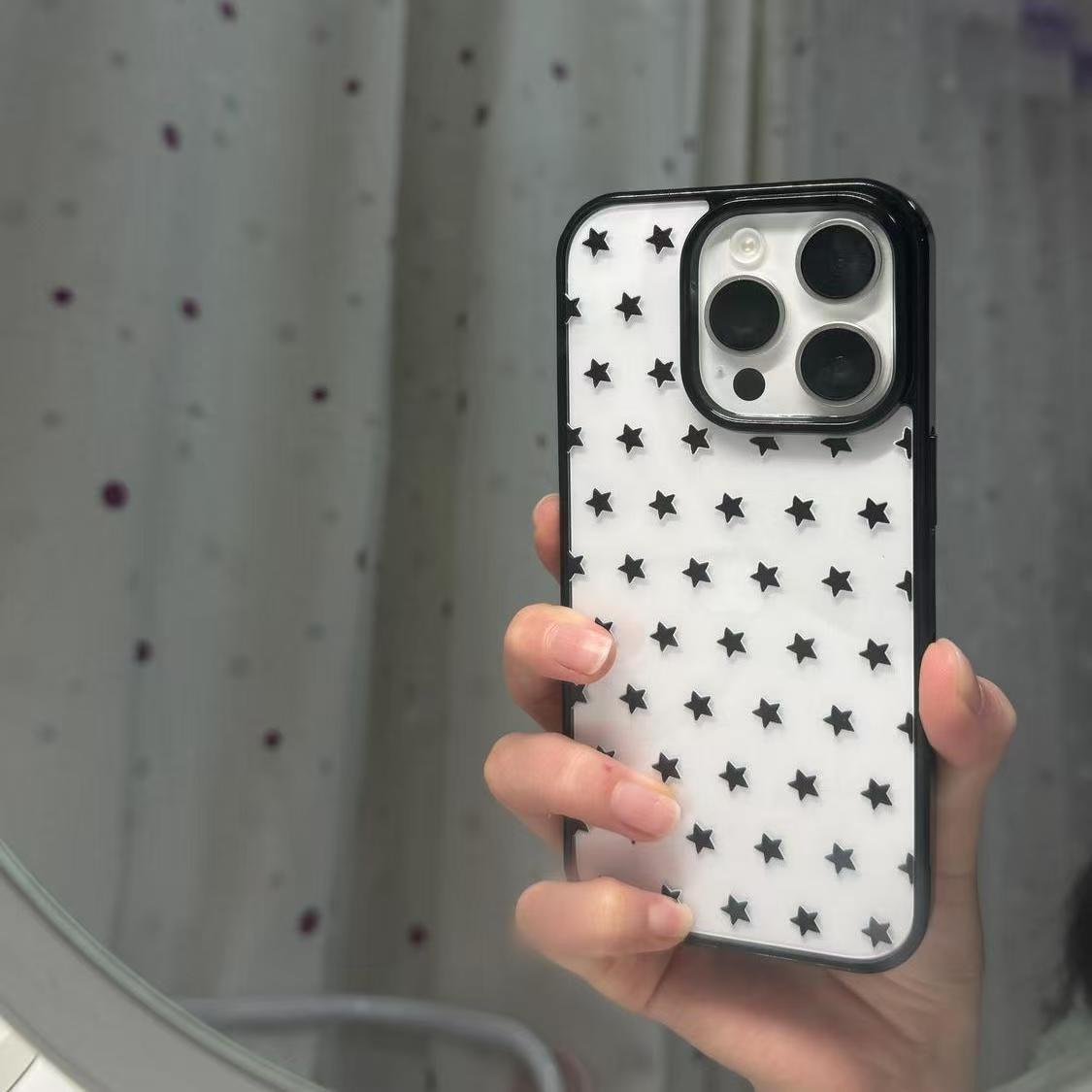 Black Star Acrylic Cartoon Phone Case for Apple: Compatible with iPhone 12, 13, 14 Pro, 15, 16, and 17 Pro with Black Edge. Apple 12 MINI
Black Star Acrylic Cartoon Phone Case for Apple: Compatible with iPhone 12, 13, 14 Pro, 15, 16, and 17 Pro with Black Edge. Apple 12 MINI