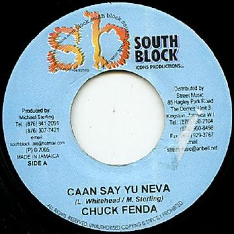 7inch Record CHUCK FENDER / HAWKEYE - Caan Say Yu Neva / With A Plan South Block 2005 Jamaica Reggae, Ska & Dub
7inch Record CHUCK FENDER / HAWKEYE - Caan Say Yu Neva / With A Plan South Block 2005 Jamaica Reggae, Ska & Dub
