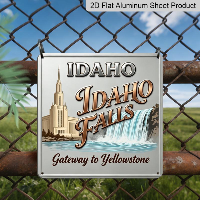2D Flat - 1pc, Vintage Metal Aluminum Decorative Sign, Idaho Falls Vintage Metal Wall Sign, Yellowstone Theme Decor, Suitable for Cabins, Kitchens 20*20cm
2D Flat - 1pc, Vintage Metal Aluminum Decorative Sign, Idaho Falls Vintage Metal Wall Sign, Yellowstone Theme Decor, Suitable for Cabins, Kitchens 20*20cm
