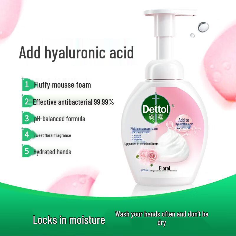 Dettol Floral Scent Antibacterial Foaming Hand Wash
Dettol Floral Scent Antibacterial Foaming Hand Wash