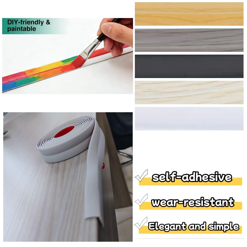 1pc 118.11X0.79in Flexible wall corner protector molded decorative strip peeling and pasting wall stickers 3mX2cm сірий колір
1pc 118.11X0.79in Flexible wall corner protector molded decorative strip peeling and pasting wall stickers 3mX2cm сірий колір