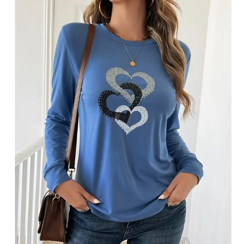2025 Autumn & Winter Women s New Casual Crew Neck Long Sleeve Top 3D Love Pattern 8XL синий
2025 Autumn & Winter Women s New Casual Crew Neck Long Sleeve Top 3D Love Pattern 8XL синий