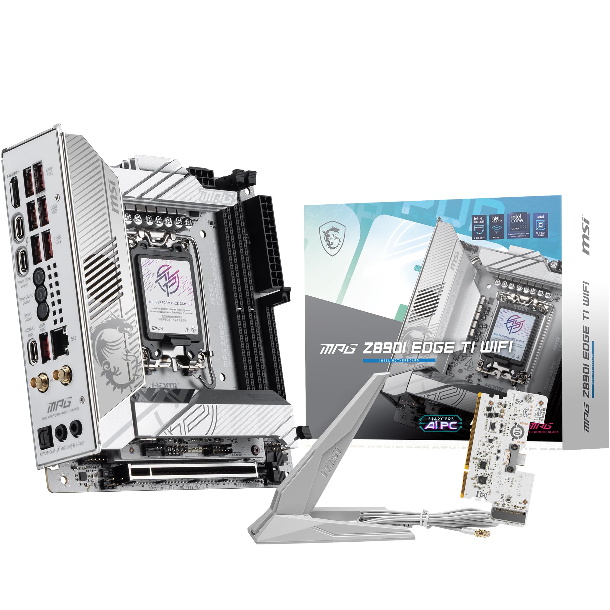 MSI MPG Z890I EDGE TI WIFI Intel Z890 Чипсет Материнська плата MB6620 Mini-ITX
MSI MPG Z890I EDGE TI WIFI Intel Z890 Чипсет Материнська плата MB6620 Mini-ITX
