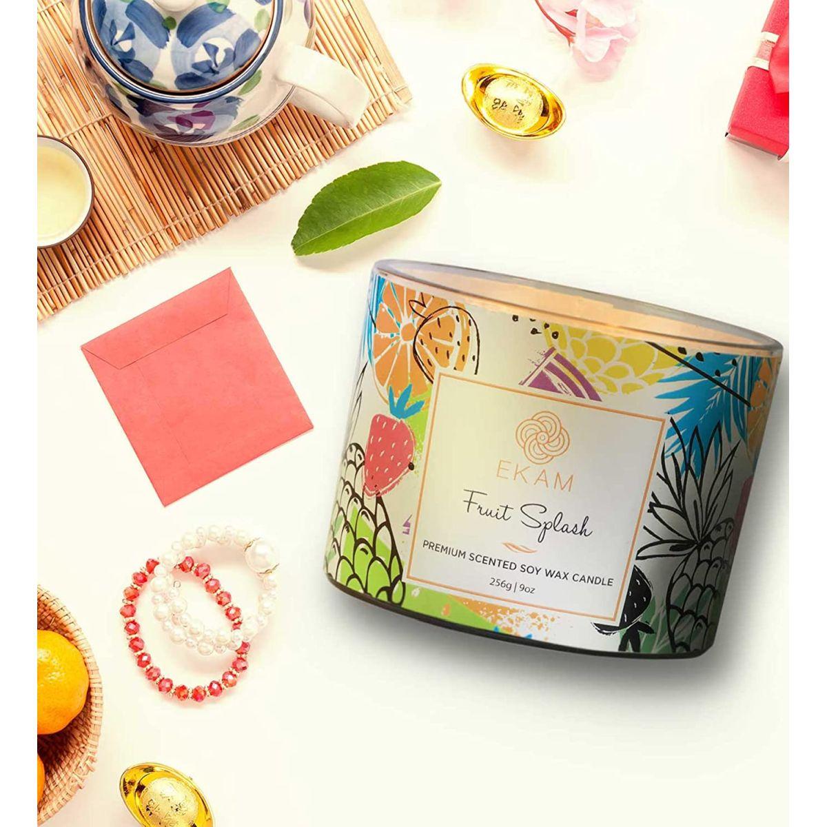 EKAM Island Driftwood 3 Wick Ароматическая свеча с соевым воском - 256 грамм - время горения 30 часов - идеально подходит для домашнего декора, подарков и ароматерапии Fruit Splash
EKAM Island Driftwood 3 Wick Ароматическая свеча с соевым воском - 256 грамм - время горения 30 часов - идеально подходит для домашнего декора, подарков и ароматерапии Fruit Splash