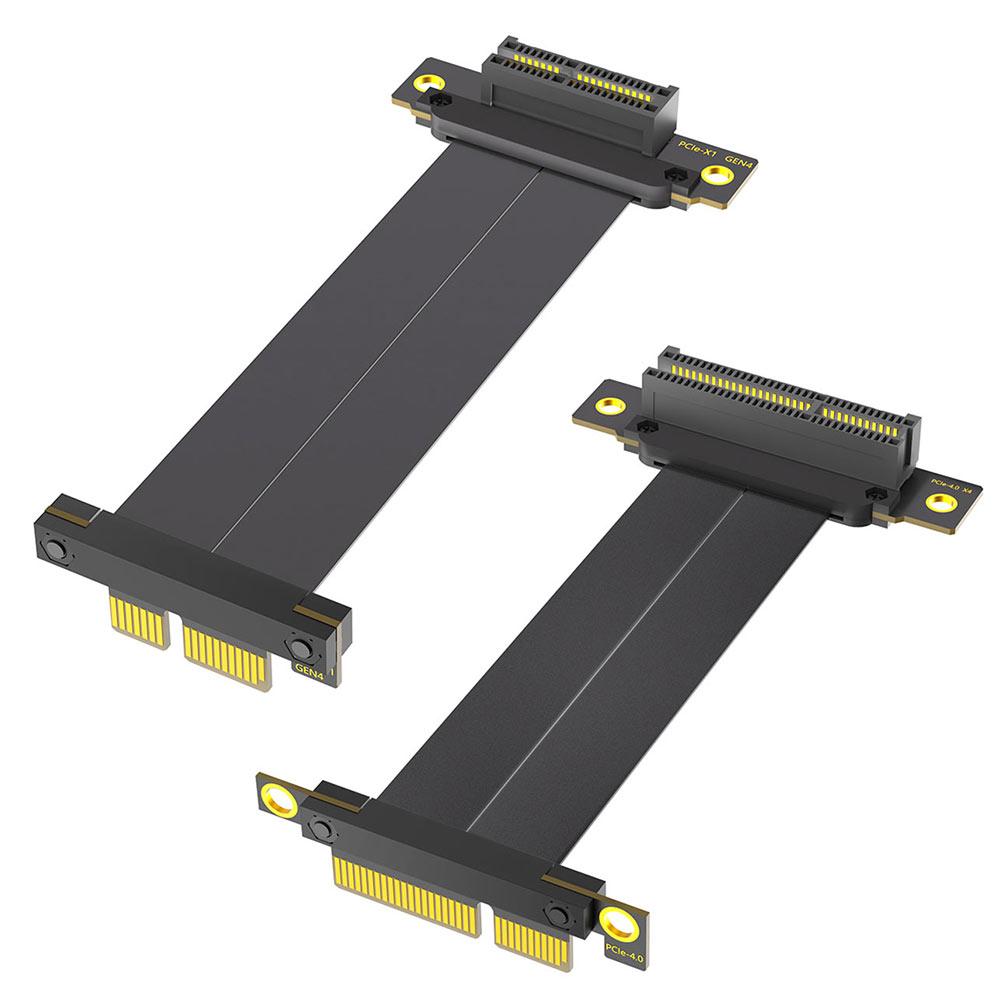PCI-E 4.0 X1/X4 Riser Cable Video Card High-Speed Flexible Extender PCIE Gen 4 Flexible High Speed Riser Cable 90 Degree Adapter
PCI-E 4.0 X1/X4 Riser Cable Video Card High-Speed Flexible Extender PCIE Gen 4 Flexible High Speed Riser Cable 90 Degree Adapter