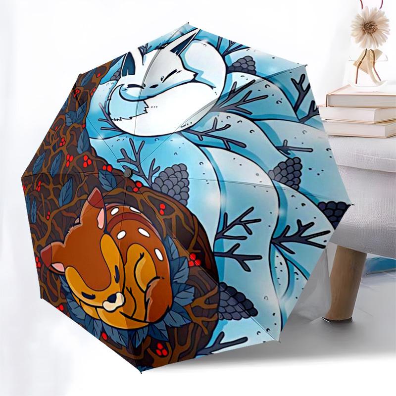 1pc Winter Fox & Deer Design Automatic Folding Umbrella - Portable 3-Fold Design with Iron Frame - Outdoor for Fans, Travelers, Everyday Use - Perfect
1pc Winter Fox & Deer Design Automatic Folding Umbrella - Portable 3-Fold Design with Iron Frame - Outdoor for Fans, Travelers, Everyday Use - Perfect