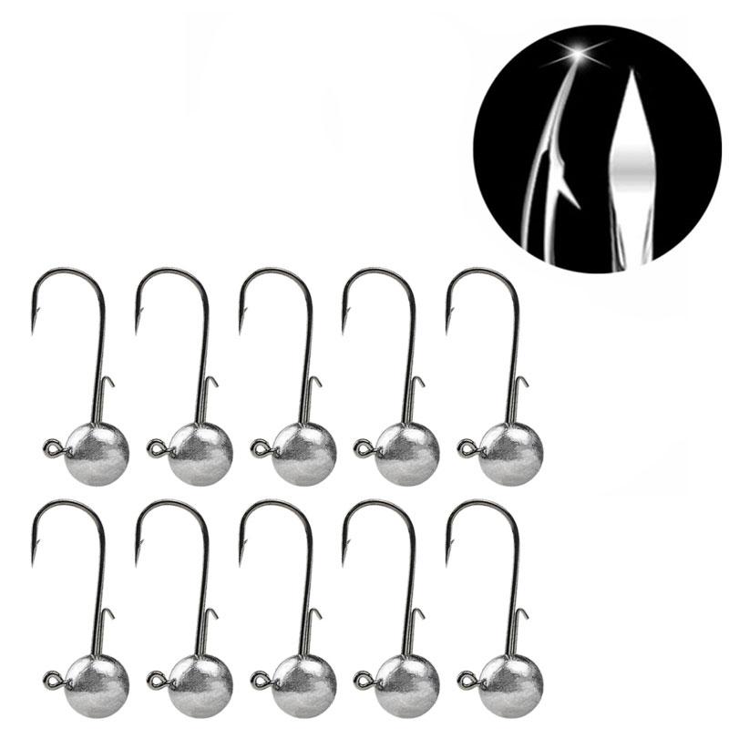 10pcs/lot big head jigs hook 1g-20g size Round Ball Jig Head Hook Weedless Long Shank Jig Head For Soft Worm Fishing 10pcs 3g
10pcs/lot big head jigs hook 1g-20g size Round Ball Jig Head Hook Weedless Long Shank Jig Head For Soft Worm Fishing 10pcs 3g