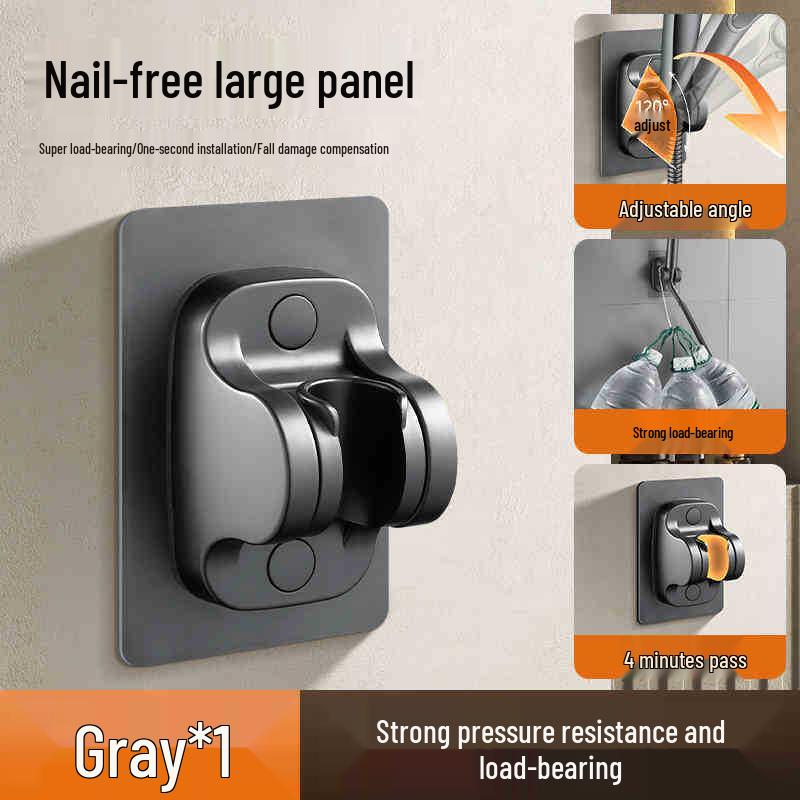 Регулируемый держатель для душевой лейки на присоске, без сверления
Регулируемый держатель для душевой лейки на присоске, без сверления