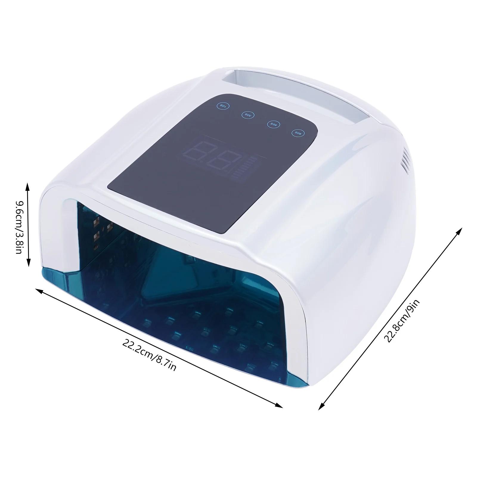 96W LED Dual Light Design Nail Light, Manicure Nail Dryer, Professional Cordless UV Nail Lamp w/ LCD Display and 4 Timer Setting US білий
96W LED Dual Light Design Nail Light, Manicure Nail Dryer, Professional Cordless UV Nail Lamp w/ LCD Display and 4 Timer Setting US білий