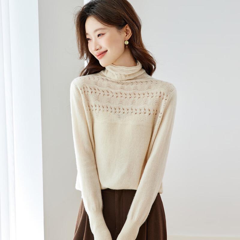Srcr Women s 100% Cashmere High-Neck Hollow Knit Sweater L
Srcr Women s 100% Cashmere High-Neck Hollow Knit Sweater L