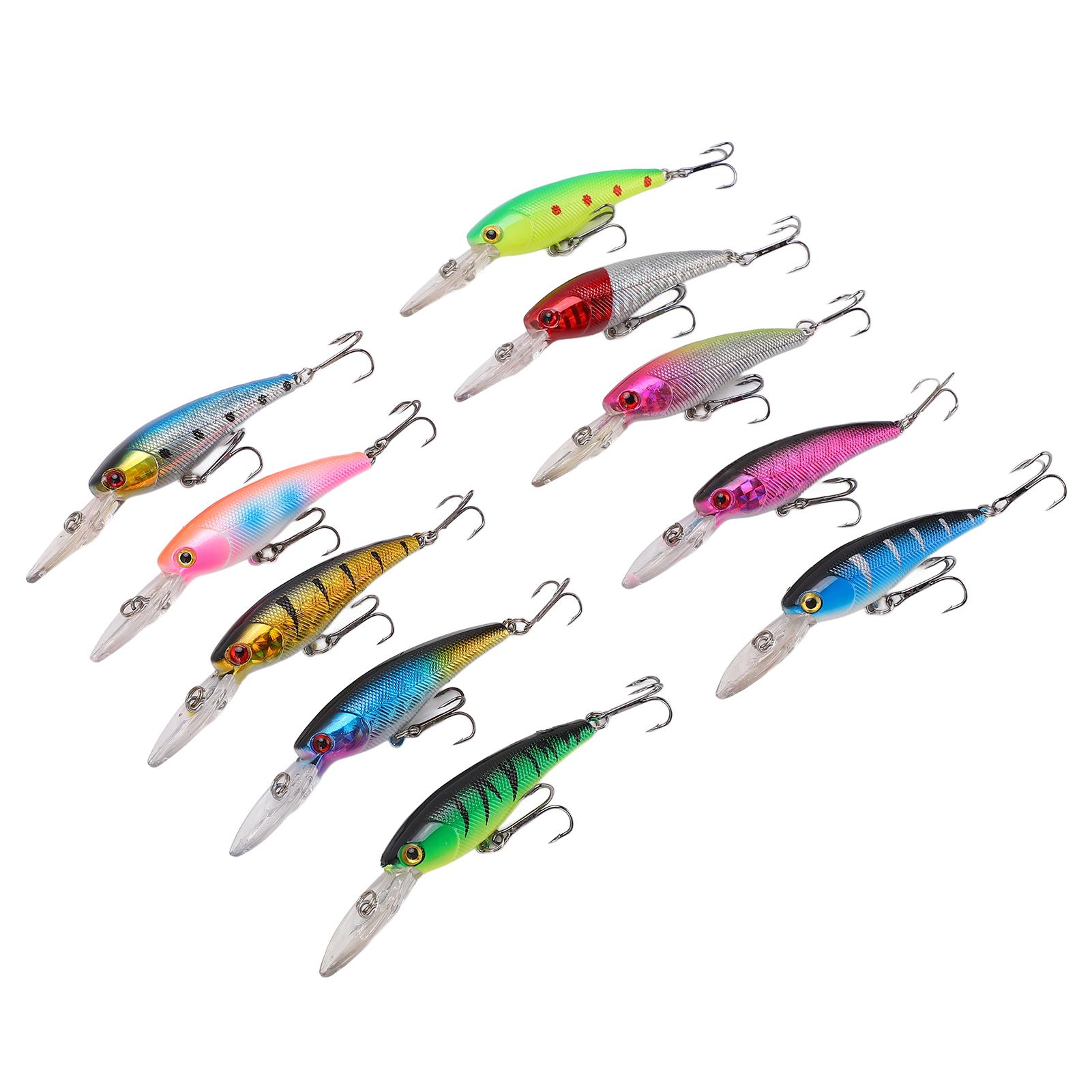 10Pcs Fishing Bait Kit 10 Colors Minnow Fishing Lure Tackle 9cm 7.5g Per Bait for Freshwater Long Shot
10Pcs Fishing Bait Kit 10 Colors Minnow Fishing Lure Tackle 9cm 7.5g Per Bait for Freshwater Long Shot