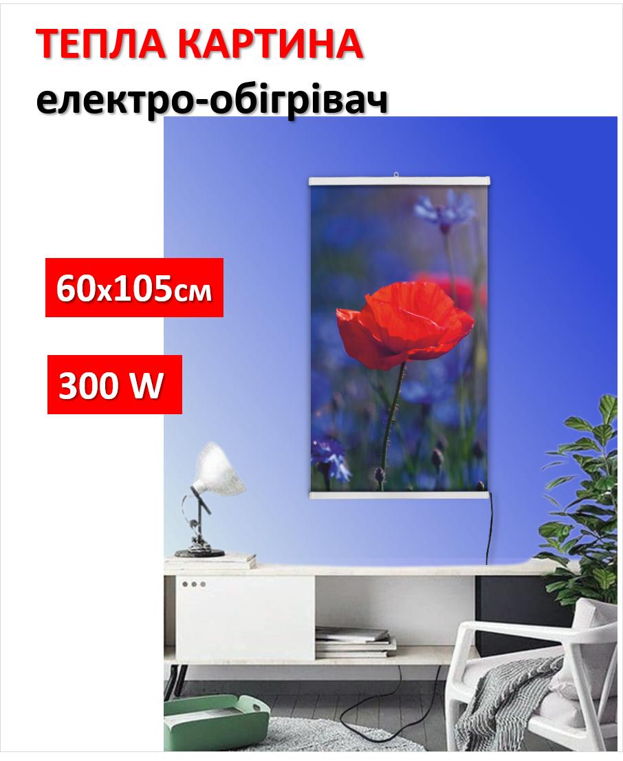 Електрична картина з підігрівом Польовий Мак інфрачервона 61x107см/250Вт/220В
Електрична картина з підігрівом Польовий Мак інфрачервона 61x107см/250Вт/220В
