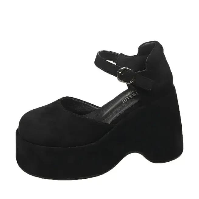 Жіночі туфлі на підборах 11 см, платформа, весна та осінь, пряжка-ремінець, танкетка, масивні чорні високі підбори, жіночі сандалі 39 чорний
Жіночі туфлі на підборах 11 см, платформа, весна та осінь, пряжка-ремінець, танкетка, масивні чорні високі підбори, жіночі сандалі 39 чорний