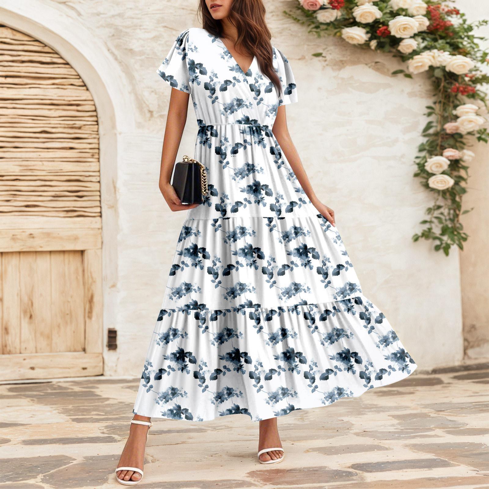 Women s Flowy Dresses Women s Summer Dresses Casual Short Sleeve Maxi Dresses Formal Maxi Dresses XL
Women s Flowy Dresses Women s Summer Dresses Casual Short Sleeve Maxi Dresses Formal Maxi Dresses XL