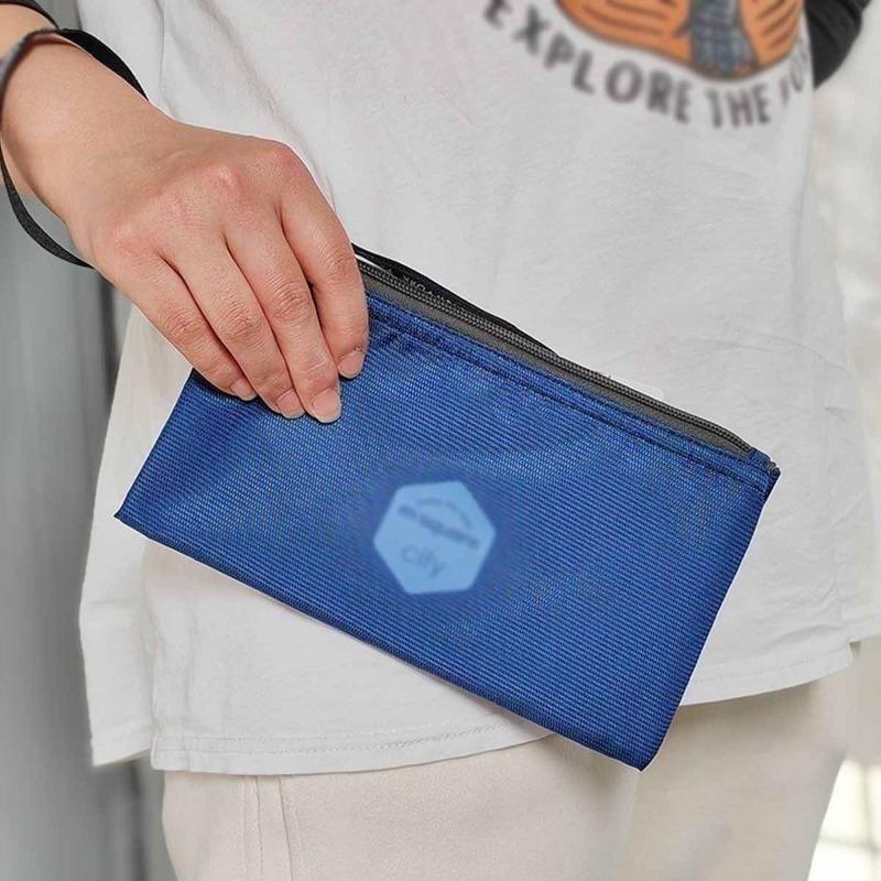 Portable Travel Document Passport Case, Three-layer Zipped Bags, Card Case, Hand-held Wallet, Mobile Phone Bag Without shoulder straps темно-синього кольору
Portable Travel Document Passport Case, Three-layer Zipped Bags, Card Case, Hand-held Wallet, Mobile Phone Bag Without shoulder straps темно-синього кольору