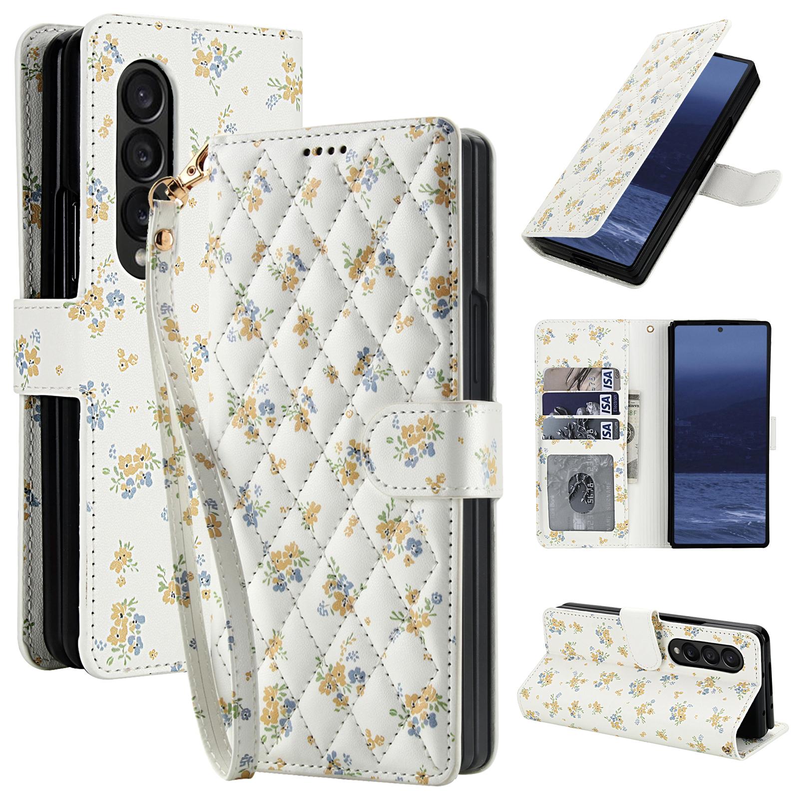 For Samsung Galaxy Z Fold4 5G Wallet Case Rhombic Floral Design Leather Flip Phone Cover with Strap
For Samsung Galaxy Z Fold4 5G Wallet Case Rhombic Floral Design Leather Flip Phone Cover with Strap