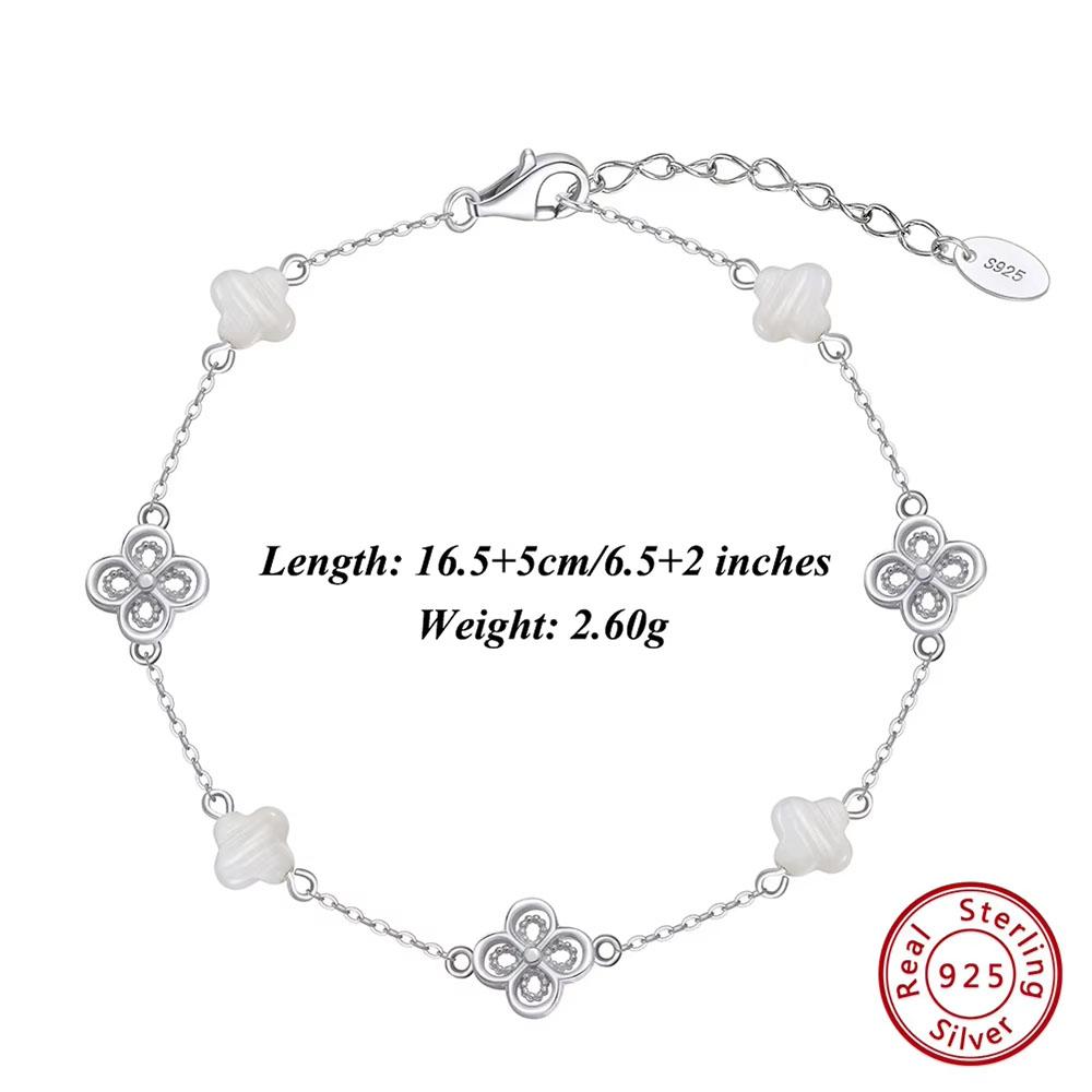 EFFIE QUEEN Graceful 14K Gold 925 Sterling Silver Shell Bracelet Four-Leaf Clover Design Lucky Symbol Perfect for Everyday GMB67
EFFIE QUEEN Graceful 14K Gold 925 Sterling Silver Shell Bracelet Four-Leaf Clover Design Lucky Symbol Perfect for Everyday GMB67