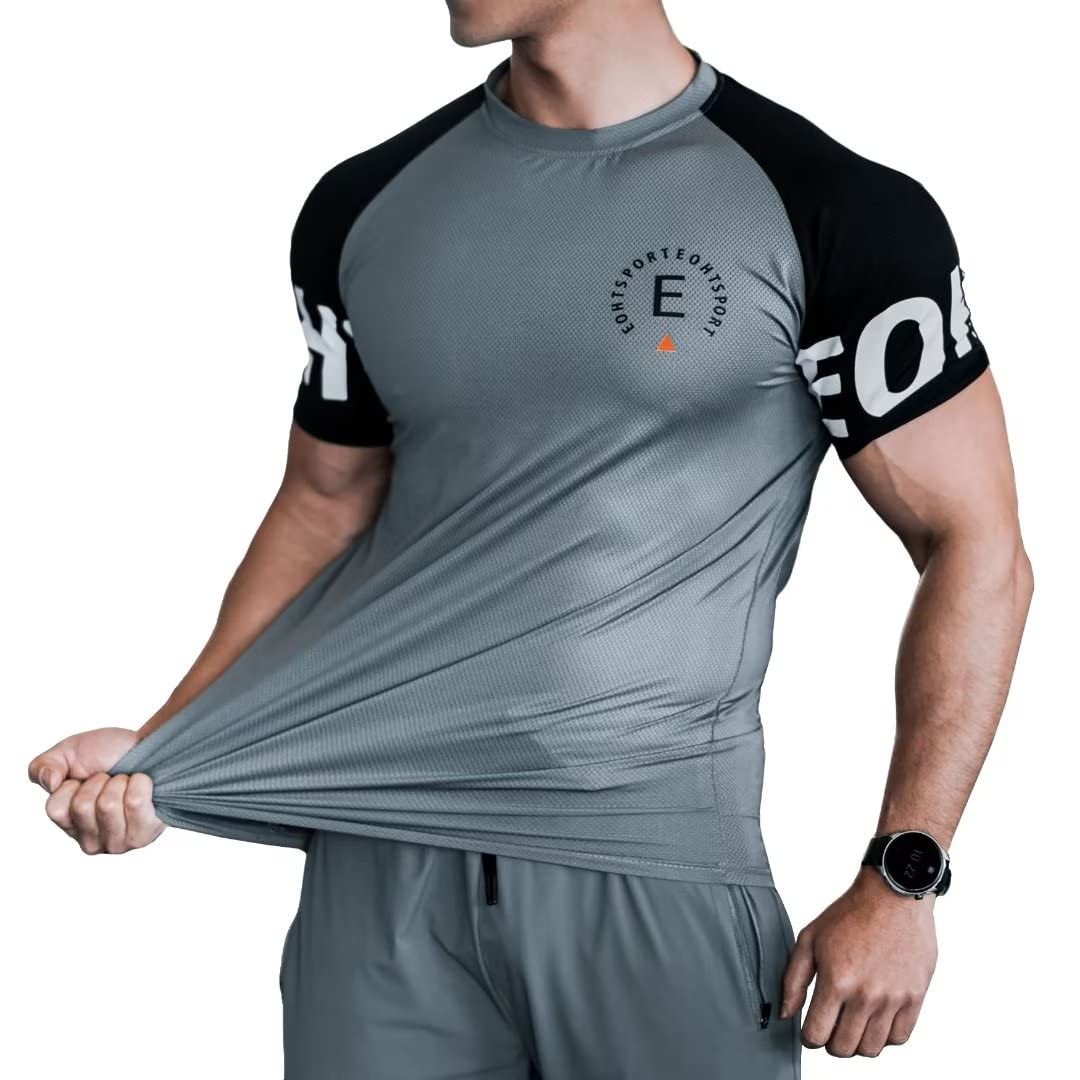 Anmur Men s Short Sleeve Training T-Shirt, Moisture-Wicking, Quick-Drying, Stretch, Sportswear, Fitness Wear (Gray, L)
Anmur Men s Short Sleeve Training T-Shirt, Moisture-Wicking, Quick-Drying, Stretch, Sportswear, Fitness Wear (Gray, L)