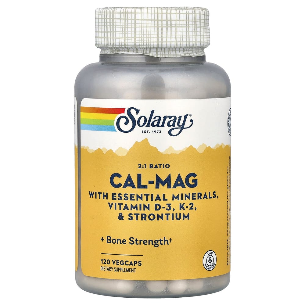 Solaray 2:1 Ratio Cal-Mag Veggie Capsules, 120 Count
Solaray 2:1 Ratio Cal-Mag Veggie Capsules, 120 Count