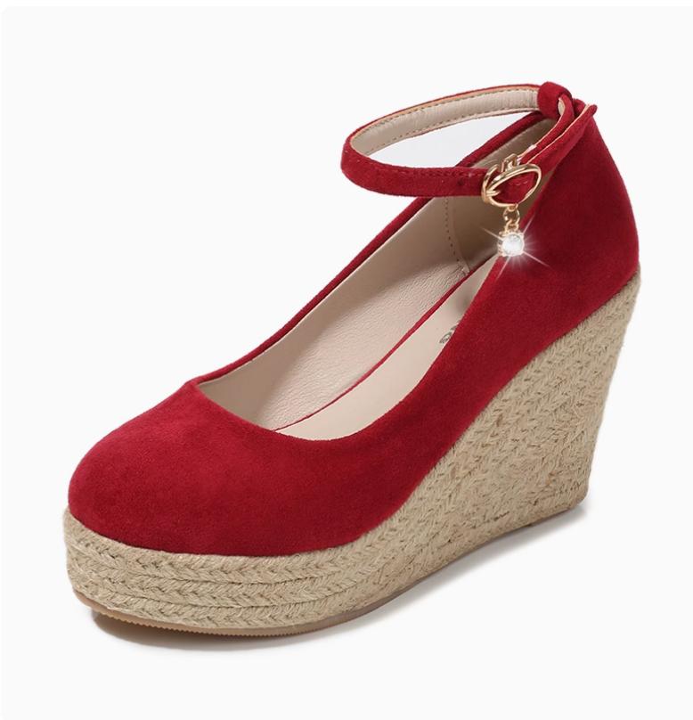 2025 Новые красные замшевые туфли-лодочки с открытым носком, сандалии на танкетке, женская обувь с острым носком, туфли на высоком каблуке, платформа, эспадрильи 41
2025 Новые красные замшевые туфли-лодочки с открытым носком, сандалии на танкетке, женская обувь с острым носком, туфли на высоком каблуке, платформа, эспадрильи 41