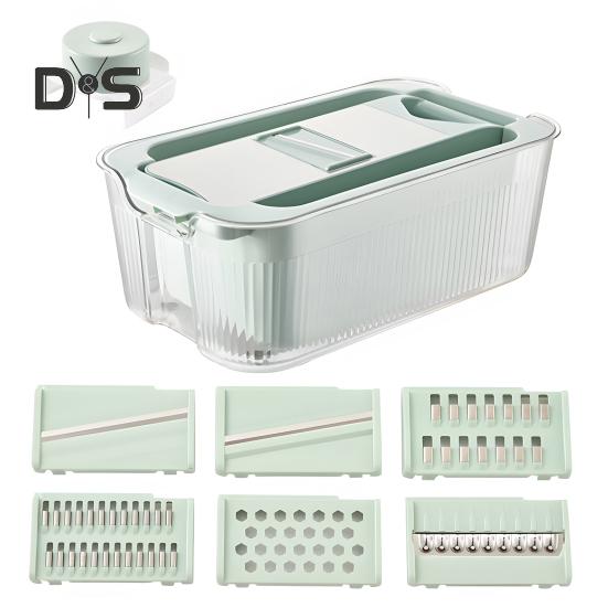 Измельчитель овощей, нарезка кубиками и морковью, многофункциональная терка, двухслойная, большая емкость, дренажная корзина, измельчитель картофеля, редиса, чеснока, легкий дренаж зелёный
Измельчитель овощей, нарезка кубиками и морковью, многофункциональная терка, двухслойная, большая емкость, дренажная корзина, измельчитель картофеля, редиса, чеснока, легкий дренаж зелёный