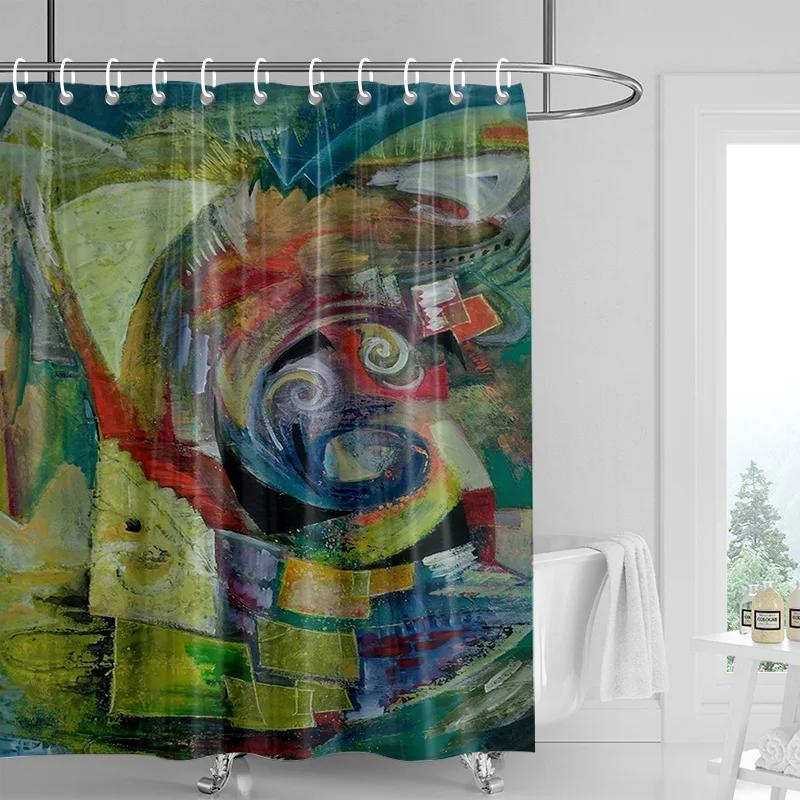 Abstract Face Shower Curtain - Bold Red With Colorful Geometric Patterns, Waterproof With Grommets, Artistic Bathroom Decor W60H190(CM)-1 Pcs
Abstract Face Shower Curtain - Bold Red With Colorful Geometric Patterns, Waterproof With Grommets, Artistic Bathroom Decor W60H190(CM)-1 Pcs